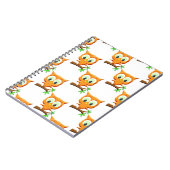 枝柄の漫画の小さなフクロウ ノートブック (左側)