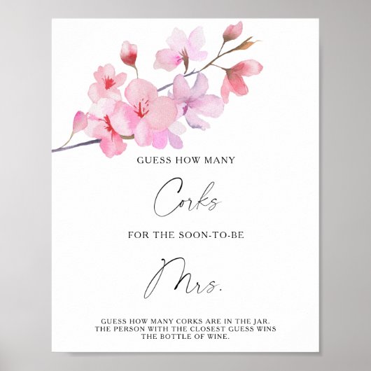 枝桜 - コルクの数を当ててみて ポスター (正面)