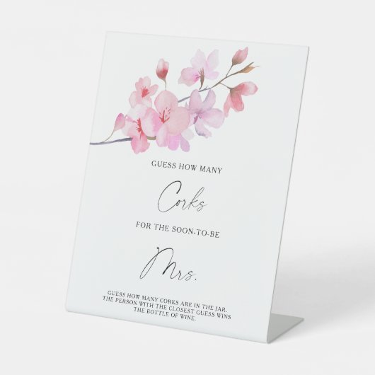 枝桜 - コルクの数を当てよう 台座サイン (正面)