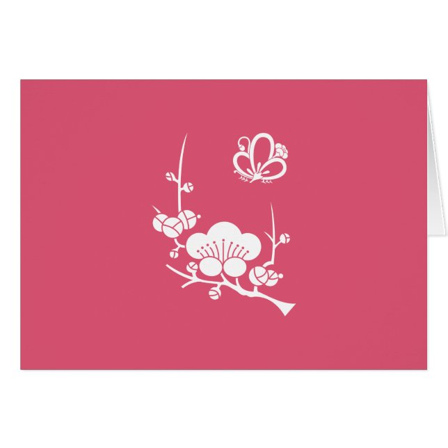 枝梅に中陰梅蝶 (正面横)