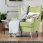 枝水色のカメレオン鮮やか色 クッション