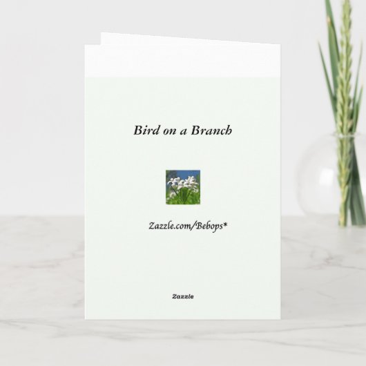 枝父の日の鳥 カード (裏面)