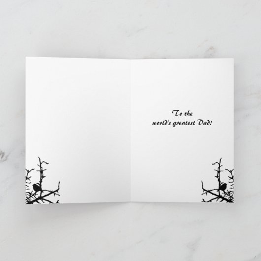 枝父の日の鳥 カード (内部)