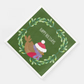 枝紙ナプキンのクリスマスバード (コーナー)