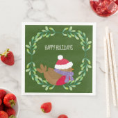 枝紙ナプキンのクリスマスバード (インサイチュ)