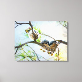 枝素晴らしから見る角の付いた小枝のファインアート キャンバスプリント