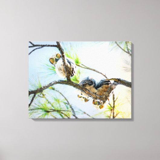 枝素晴らしから見る角の付いた小枝のファインアート キャンバスプリント (正面)