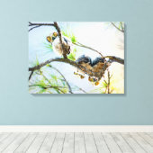 枝素晴らしから見る角の付いた小枝のファインアート キャンバスプリント (インサイチュ (ウッドフロア))