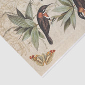 枝緑色の葉の鳥が蝶の分離 薄葉紙 (詳細)