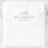 枝葉モダン緑化プロフェッショナル 長方形シール (バッグ)