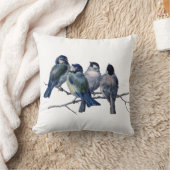 枝装飾用クッションのヴィンテージのブルーバード クッション (ブランケット)