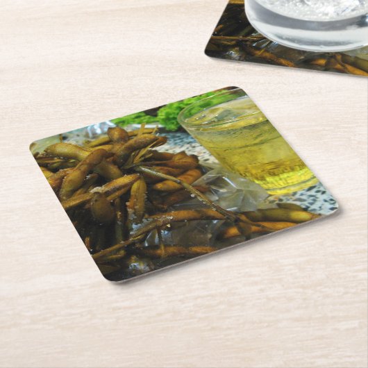 枝豆タイスタイル スクエアペーパーコースター (アングル)