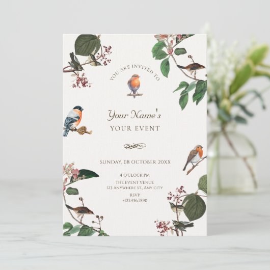 枝離れ鳥 招待状 (スタンド正面)