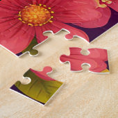 枝鮮やかに止まったオウム ジグソーパズル (側面)