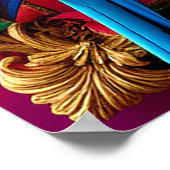 枝鮮やかに止まったオウム ポスター (角)