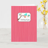 枝-あなたの考えることの小鳥 カード (黄色い花)