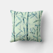 枝，竹，白，緑，葉竹 クッション (裏面)