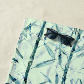 枝，竹，白，緑，葉竹 ビーチタオル (インサイチュ)