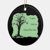 枝-緑-鳥の木-私は神をできます傾けます セラミックオーナメント (左)
