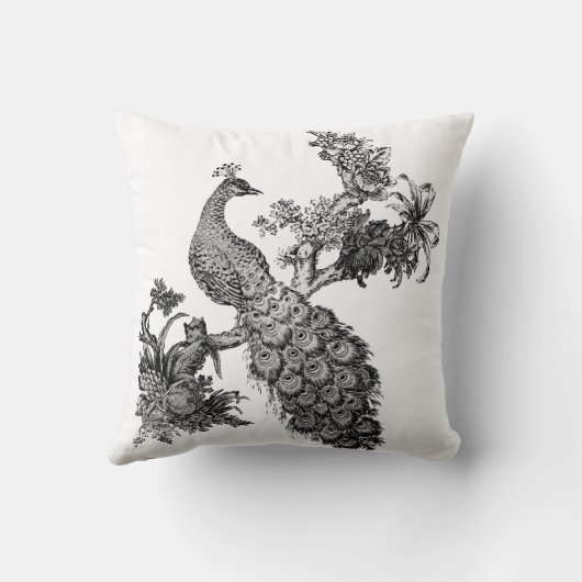 枝Tシャツおよびギフトのヴィンテージの孔雀 クッション (裏面)