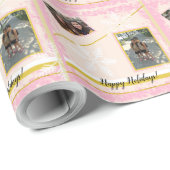 枠きらめく付き写真、モノグラーム ラッピングペーパー (ロールコーナー)