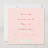 枠なしのデイジー Save the Date テンプレート (裏面)