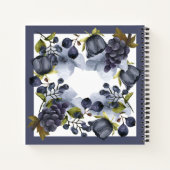 枠に青い花と果実 ノートブック (裏面)