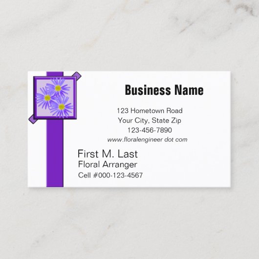 枠のワイルドフラワー 名刺 (正面)