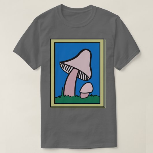 枠の入ったキノコ Tシャツ (デザイン正面)