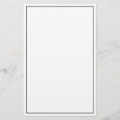 枠エレガントと曲線緑モノグラム 便箋 (裏面)