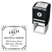 枠エレガント付き差出人住所 セルフインキングスタンプ (インサイチュ)