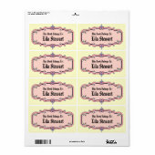 枠エレガント付き本プレート ラベル (フルシート)