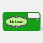 枠エレガント付き本プレート SAMSUNG GALAXYケース (裏面横)