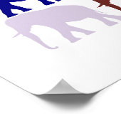 枠カラフルなしの群れ ポスター (角)