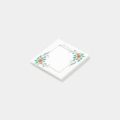 枠カラフル上の花 ポストイット (アングル)