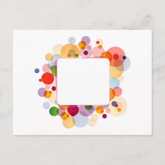 枠カラフル枠 ポストカード (正面)