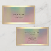 枠グラデーション付き単純プロフェッショナル金ゴールドミニマル 名刺 (正面/裏面)