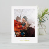 枠シンプル付き |フォトコラージュ 聖降誕祭 箔シーズンカード (立ち正面)