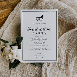 枠シンプル薬局卒業会 招待状