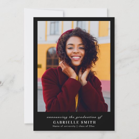 枠シンプル薬局卒業会 招待状 (裏面)