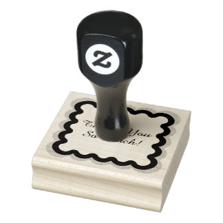 枠スタンプを押して、ありがとう ラバースタンプ