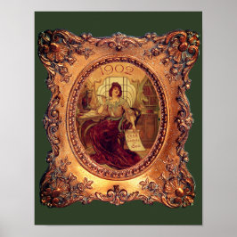 枠ビクトリアン内のエレガントビクトリアン人 ポスター