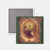 枠ビクトリアン内のエレガントビクトリアン人 マグネット (正面/裏面)