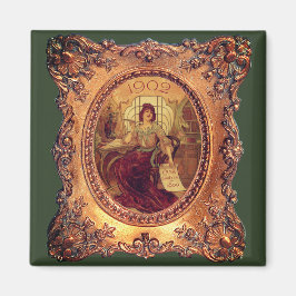 枠ビクトリアン内のエレガントビクトリアン人 マグネット