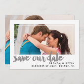 枠モダン |セーブ・ザ・デート案内 セーブザデート (正面/裏面)