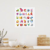 枠付きアルファベットプリント ポスター (キッチン)