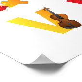 枠付きアルファベットプリント ポスター (角)