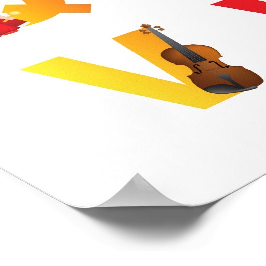 枠付きアルファベットプリント ポスター (角)