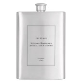 枠付きイパーソナライズされたンセットフクラシックラスコ フラスク (正面)