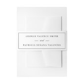 枠付きエレガント書道白結婚黒 招待状ベリーバンド (正面例)